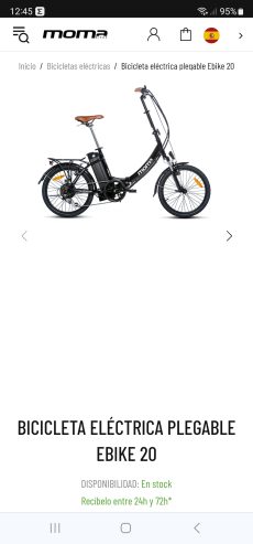 Bicicleta eléctrica plegable ebike 20